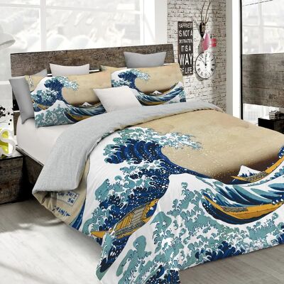Linge de lit italien - Parure de housse de duvet impression numérique 250x200cm - Double Linge de lit italien - Parure de housse de duvet impression numérique 250x200cm - Double