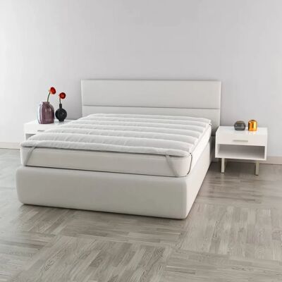 Italian Bed Linen Microfibre Blanc Couette Surmatelas - Topper Italian Bed Linen Microfibre Blanc Couette Surmatelas - Topper