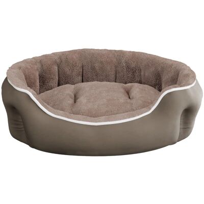 Säng för husdjur - Beige, 48x42x16 cm - Mjuk fleece Säng för husdjur - Beige, 48x42x16 cm - Mjuk fleece