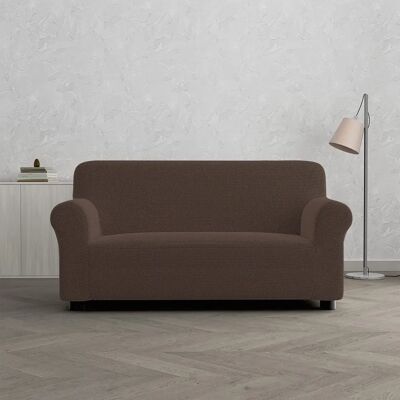 MB HOME Housse de Canapé Basique - Élastique, Marron, 2 Places MB HOME Housse de Canapé Basique - Élastique, Marron, 2 Places