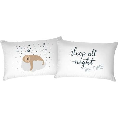 Ensemble de 2 taies en coton - 52×82 cm - Linge de lit Ensemble de 2 taies en coton - 52×82 cm - Linge de lit