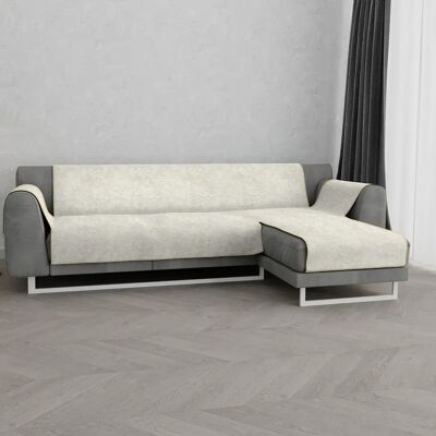 Glamour Italiaanse Bankhoes - Crème - 240cm - Antislip Glamour Italiaanse Bankhoes - Crème - 240cm - Antislip