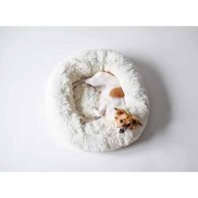 MB HOME BASIC Hundebett - 60x60x26 cm, Creme, Weiches Polyester MB HOME BASIC Hundebett - 60x60x26 cm, Creme, Weiches Polyester