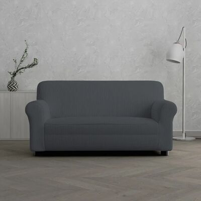 Leslie Sofabezug - Elastisch, Grau, 2 Plätze - Couchschutz Leslie Sofabezug - Elastisch, Grau, 2 Plätze - Couchschutz