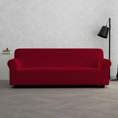 MB Home Basic - Housse de canapé élastique Bordeaux - 3 places MB Home Basic - Housse de canapé élastique Bordeaux - 3 places