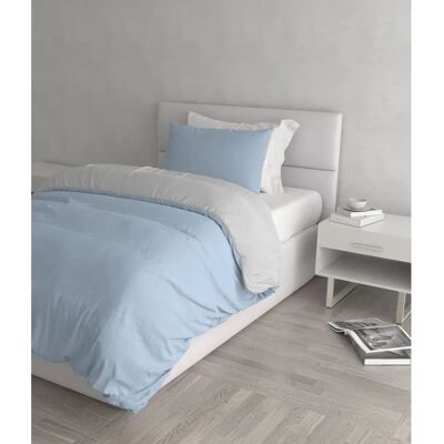 Datex Bleu Gris Ensemble de Housse de Couette - Parure Datex Bleu Gris Ensemble de Housse de Couette - Parure