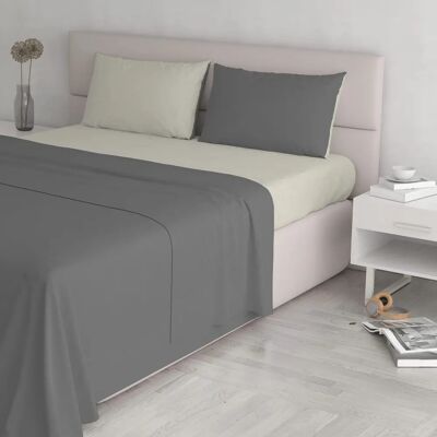 Datex Set di lenzuola matrimoniali - 240 x 300 cm - Grigio, Crema - set di lenzuola Datex Set di lenzuola matrimoniali - 240 x 300 cm - Grigio, Crema - set di lenzuola