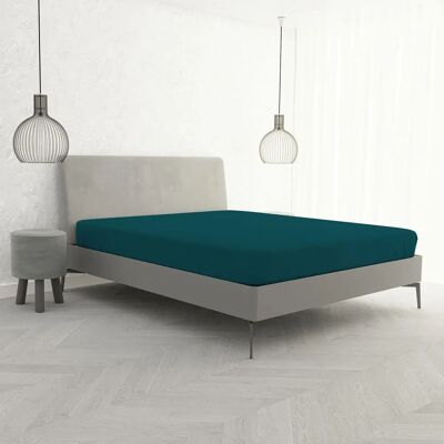 Linge de lit italien CotoneMax Vert Petrol - Drap-housse Linge de lit italien CotoneMax Vert Petrol - Drap-housse