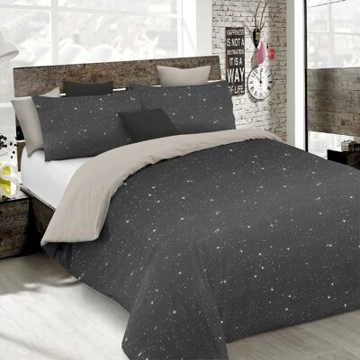 Ensemble de housse de duvet gris Microfibre - Literie Ensemble de housse de duvet gris Microfibre - Literie