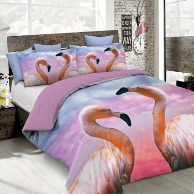 Ensemble Housse de Couette Rose en Microfibre - Ensemble de Literie Ensemble Housse de Couette Rose en Microfibre - Ensemble de Literie
