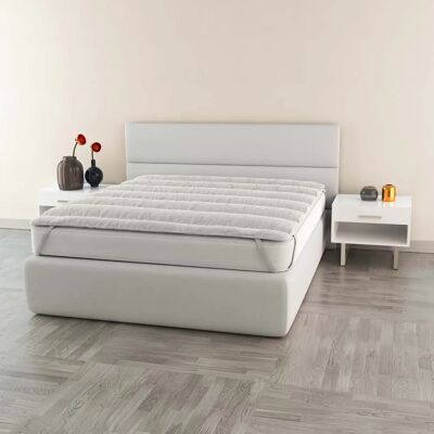 MB HOME BASIC Surmatelas en lin - Avec traitements pour lit - 160x195cm MB HOME BASIC Surmatelas en lin - Avec traitements pour lit - 160x195cm