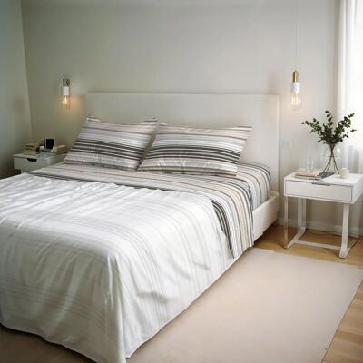 Datex Bedlinnen Set - Bruine Strepen - Bedlinnen Set Datex Bedlinnen Set - Bruine Strepen - Bedlinnen Set