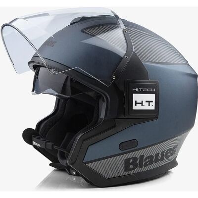 Casco Blauer Solo BTR Blu con Doppia Visiera - Casco Casco Blauer Solo BTR Blu con Doppia Visiera - Casco