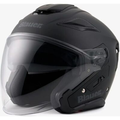 Casco Moto Blauer JJ01 - Doppia Visiera - Nero - L Casco Moto Blauer JJ01 - Doppia Visiera - Nero - L