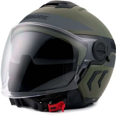 Casco Moto Doppia Visiera DJ-01 - Verde - S - Jet Casco Moto Doppia Visiera DJ-01 - Verde - S - Jet