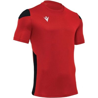 MACRON Heren Sport Hoodie - Thermo Zwart/Rood - Sweatshirt MACRON Heren Sport Hoodie - Thermo Zwart/Rood - Sweatshirt