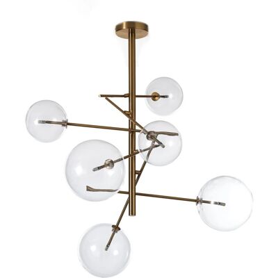 Lampadario Ottone Anticato 6 Luci - Illuminazione Lampadario Ottone Anticato 6 Luci - Illuminazione