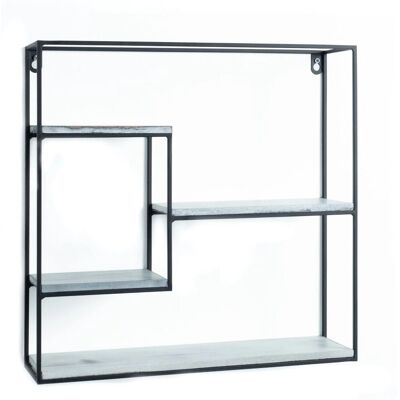 Mensola da parete Vanity 2 Oresteluchetta - Nero, 40x40x10cm Mensola da parete Vanity 2 Oresteluchetta - Nero, 40x40x10cm