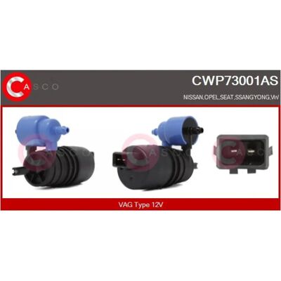 Bomba de lavagem Casco CWP73001AS - Limpeza do para-brisa Bomba de lavagem Casco CWP73001AS - Limpeza do para-brisa