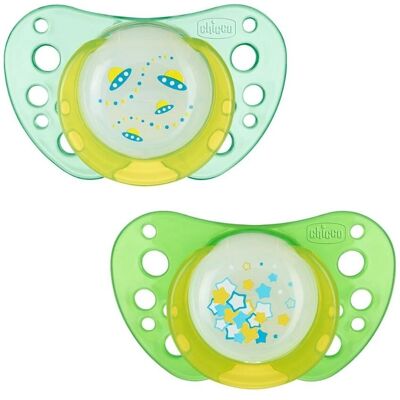 Ciuccio Physio Air Luminoso Chicco - 2 pezzi Ciuccio Physio Air Luminoso Chicco - 2 pezzi