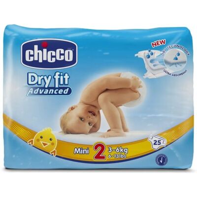 Chicco Dry Fit Advanced Mini 2 - 3-6 kg - Mini - 25 pcs - Diaper Chicco Dry Fit Advanced Mini 2 - 3-6 kg - Mini - 25 pcs - Diaper