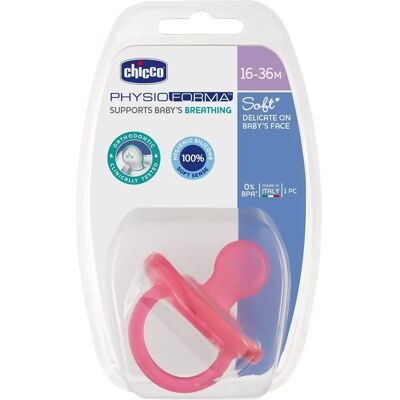 Chicco Physio Soft Pink Speen - Baby Fopspeen 16-36 maanden Chicco Physio Soft Pink Speen - Baby Fopspeen 16-36 maanden