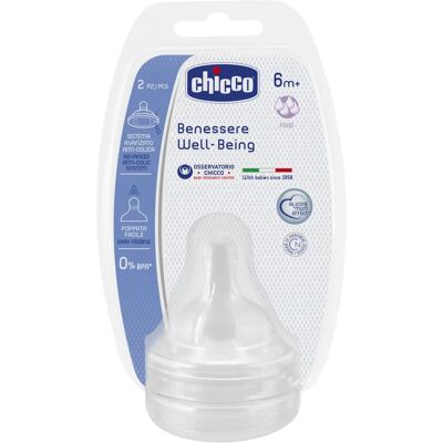 Chicco Modelo 105643847 Tetina de Biberón de Silicona - Bienestar Chicco Modelo 105643847 Tetina de Biberón de Silicona - Bienestar