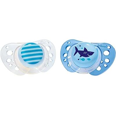 Ciuccio Physio Air Latex Chicco - Blu 12m+ 2 Pezzi Ciuccio Physio Air Latex Chicco - Blu 12m+ 2 Pezzi