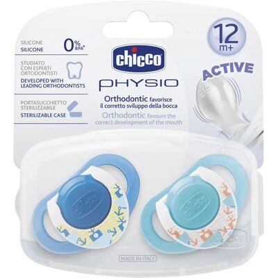 Succhietto Chicco - Physio Air, Blu, Confezione da 2 - Succhietto bambino Succhietto Chicco - Physio Air, Blu, Confezione da 2 - Succhietto bambino