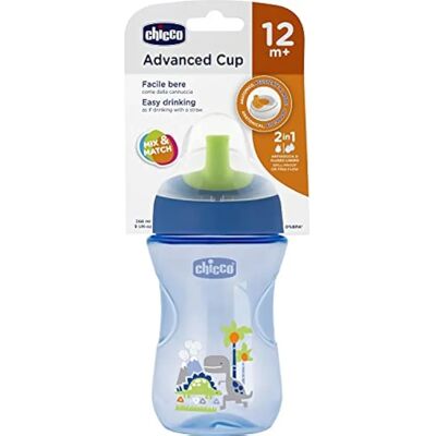 Chicco Gobelet Avancé Bleu - 12m+ 266ml - Gobelet - Publicité Chicco Gobelet Avancé Bleu - 12m+ 266ml - Gobelet - Publicité