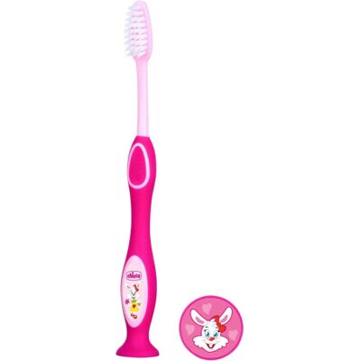 Brosse à dents rose Chicco pour bébé 3-6 ans - Brosse à dents - Publicité Brosse à dents rose Chicco pour bébé 3-6 ans - Brosse à dents - Publicité