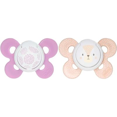 Chicco Physio Comfort Mädchen 6-16 M 2er-Pack - Schnuller Chicco Physio Comfort Mädchen 6-16 M 2er-Pack - Schnuller