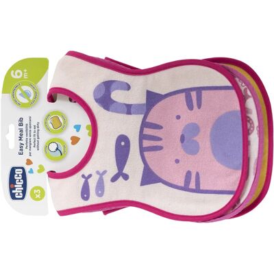 Chicco barnförkläden - 3 st - Rosa/Vit/Gul - Skyddar kläder Chicco barnförkläden - 3 st - Rosa/Vit/Gul - Skyddar kläder