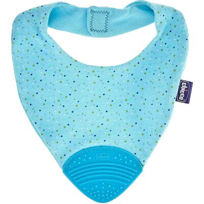 Babero mordedor 2 en 1 de Chicco, el complemento perfecto para bebés Azul 2m+ Babero mordedor 2 en 1 de Chicco, el complemento perfecto para bebés Azul 2m+