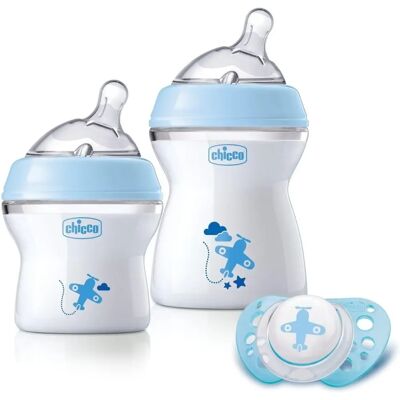 Chicco NaturalFeeling Azul Juego de Biberones y Regalo - 3 pz Chicco NaturalFeeling Azul Juego de Biberones y Regalo - 3 pz