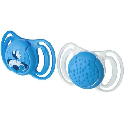 Neo Baby Light - 2 Stuks Siliconen Fopspeen Blauw - Baby Product Neo Baby Light - 2 Stuks Siliconen Fopspeen Blauw - Baby Product