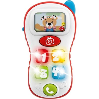 Teléfono selfie Chicco - Juguete bilingüe con sonidos de animales y fotos Teléfono selfie Chicco - Juguete bilingüe con sonidos de animales y fotos