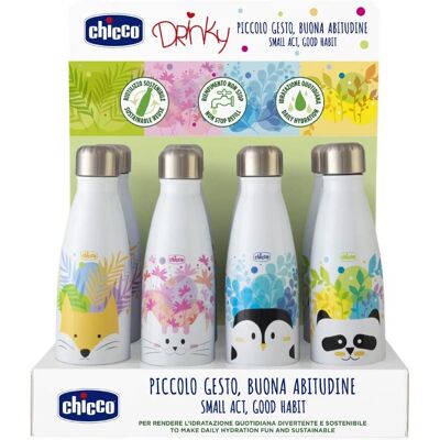 Chicco Botella de Acero Inoxidable 350ml - Diseño Animal Chicco Botella de Acero Inoxidable 350ml - Diseño Animal