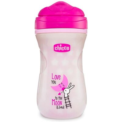 Taza Shiny Chicco Rosa 14m+ 266ml Taza Shiny Chicco Rosa 14m+ 266ml