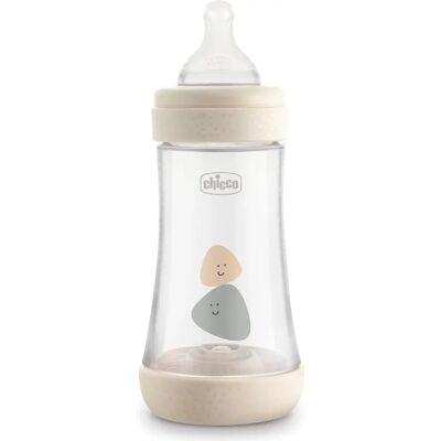 Biberón de Silicona Chicco Perfect5 con Flujo Medio 240ml - Biberón para Bebés Biberón de Silicona Chicco Perfect5 con Flujo Medio 240ml - Biberón para Bebés