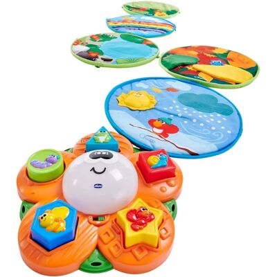 Centre d'activités Chicco - Tapis sensoriel Chemin des Saisons pour bébés - Publicité Centre d'activités Chicco - Tapis sensoriel Chemin des Saisons pour bébés - Publicité