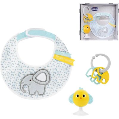 Set de alimentación para bebés Chicco - Incluye babero y juguete Set de alimentación para bebés Chicco - Incluye babero y juguete
