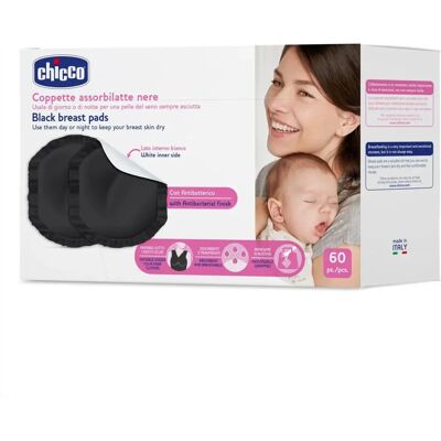 Coussinets d'allaitement antibactériens noirs Chicco - Accessoire d'allaitement - Publicité Coussinets d'allaitement antibactériens noirs Chicco - Accessoire d'allaitement - Publicité