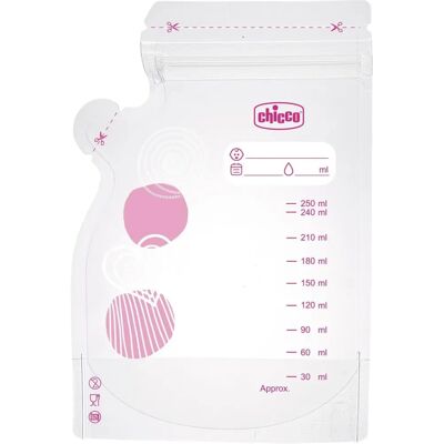 Bolsas para leche materna Chicco - 30x250 ml, Almacenamiento Seguro Bolsas para leche materna Chicco - 30x250 ml, Almacenamiento Seguro