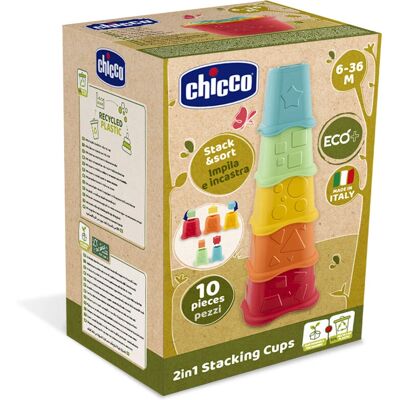 Chicco Eco+ 2em1 Copos Empilháveis - Brinquedo Educativo Chicco Eco+ 2em1 Copos Empilháveis - Brinquedo Educativo