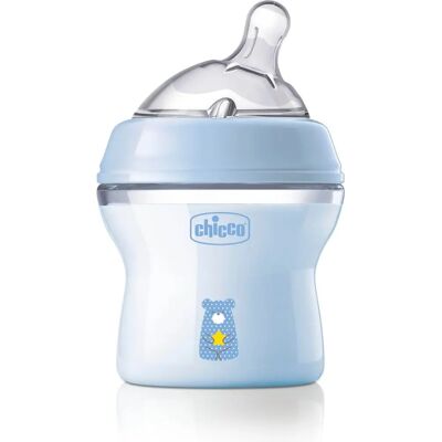Chicco Biberón NaturalFeeling Azul 150ml - Biberón para bebé Chicco Biberón NaturalFeeling Azul 150ml - Biberón para bebé