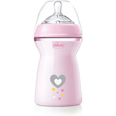 Chicco NaturalFeeling Flasche 6m+ Pink 330ml - Babyflasche Chicco NaturalFeeling Flasche 6m+ Pink 330ml - Babyflasche