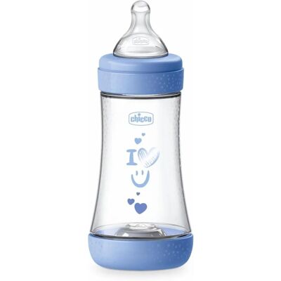 Chicco Babyflasche Azzurro - Perfect 5, Anti-Koliken, 240ml, 2 Monate+ Chicco Babyflasche Azzurro - Perfect 5, Anti-Koliken, 240ml, 2 Monate+