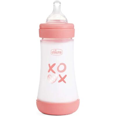 Chicco Perfect 5 Babyflasche - 240ml, Pink, Mittlere Fluss - Babyprodukte Chicco Perfect 5 Babyflasche - 240ml, Pink, Mittlere Fluss - Babyprodukte