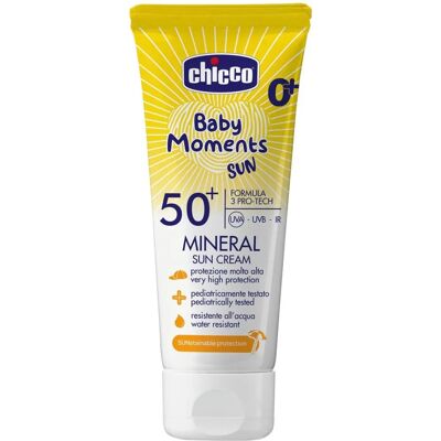 Chicco Baby Moments Sun Mineral SPF 50+ - Solkräm för barn Chicco Baby Moments Sun Mineral SPF 50+ - Solkräm för barn